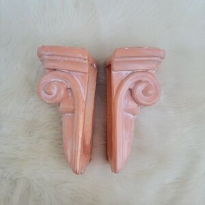 set of 2 Blush pink decorative corbels  (no brackets)